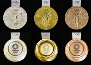 أشكال ميداليات أولمبياد طوكيو عبر صحيفة ذا ماينيتشي